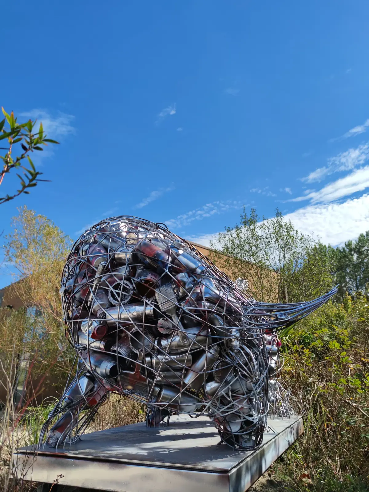 Sculpture de taureau en métal par Rémi Bertoche